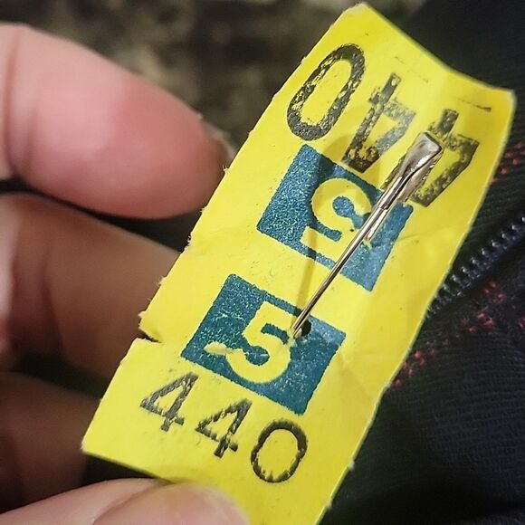 Escada Vintage Navy With Red Pinstripe Wide leg pants size 42 (6) Wool - Picture 5 of 5